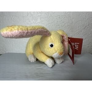 Russ Berrie Egbert Yellow Bunny Rabbit Mini Chamois 5" Plush Luv Pets